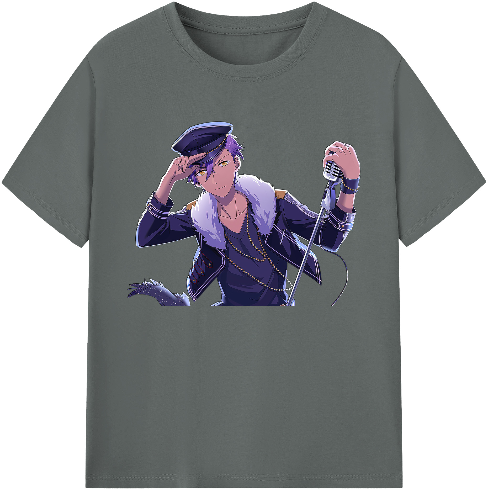 （画像用） あんさんぶるスターズ! Ensemble Stars 綿100％ メンズ半袖Tシャツ｜肌触りやわらか＆通気性